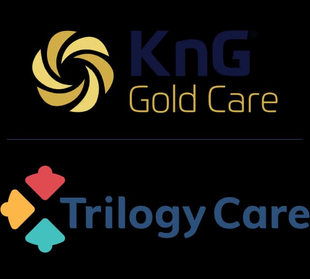 KnG Gold Care and Trilogy Care logos side by side