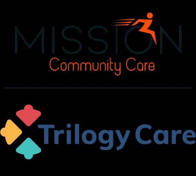 Mission Community Care and Trilogy Care logos side by side