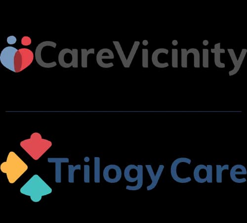 Care Vicinity and Trilogy Care logos side by side