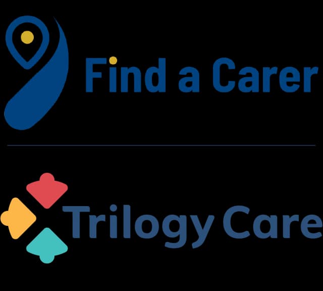 Find a Carer and Trilogy Care logos side by side