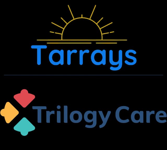 Tarrays and Trilogy Care logos side to side