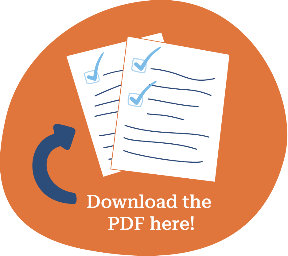 Thank you illustration with gratitude text and prompt to download the PDF