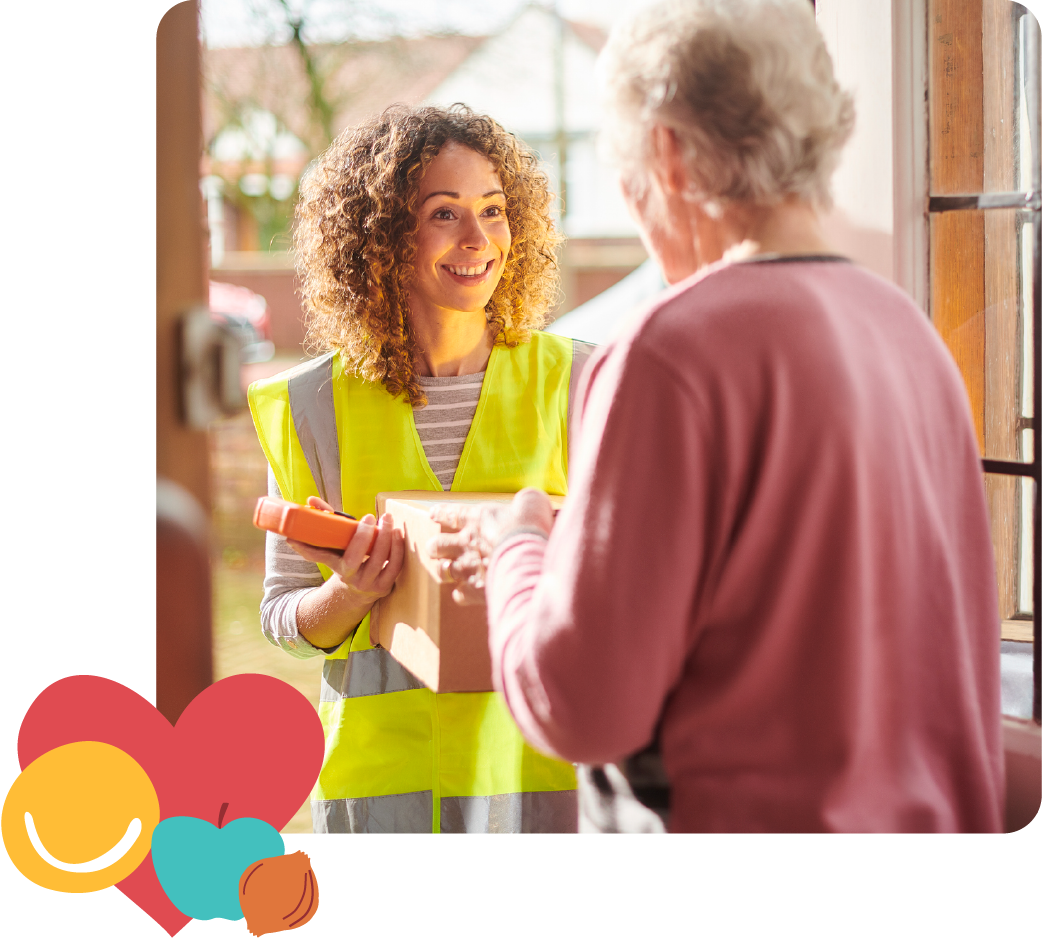 Elderly person enjoying a meal from Lite n’ Easy