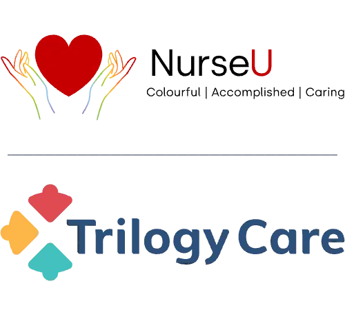 NurseU and Trilogy Care logos side by side