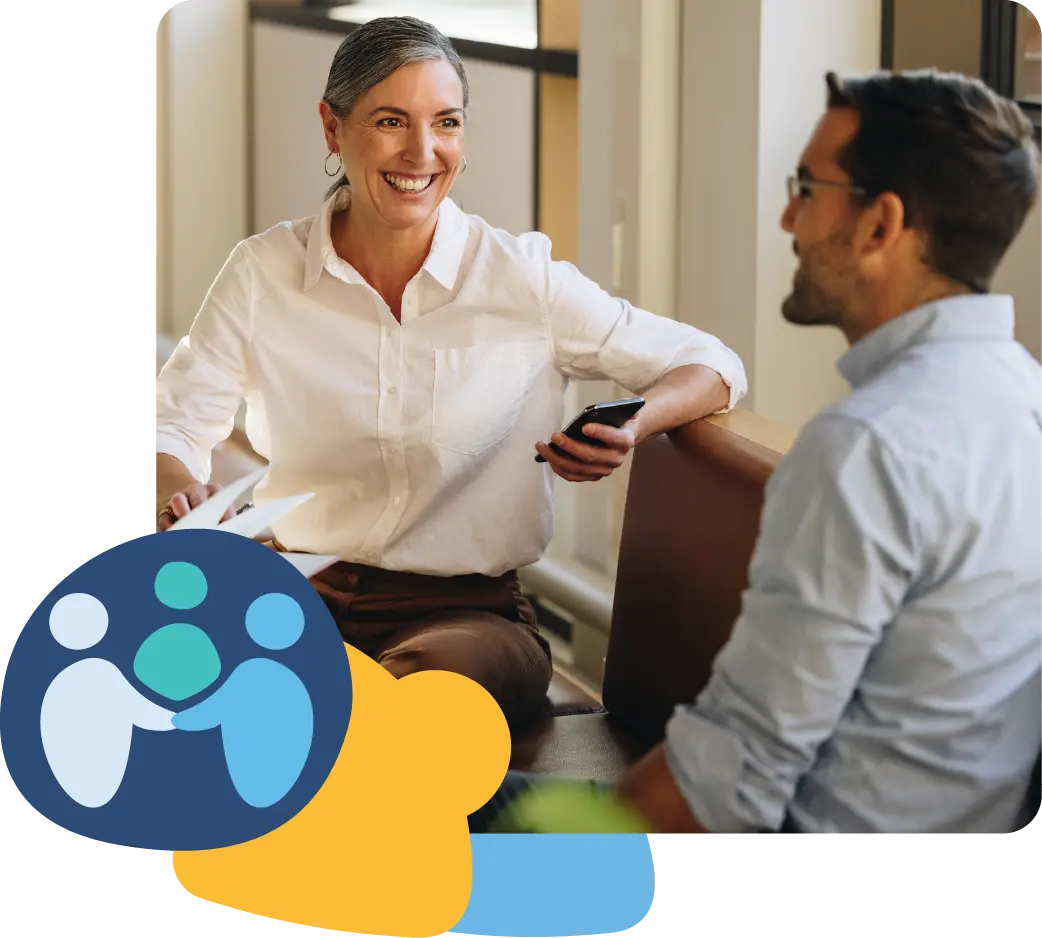 Couple smiling together